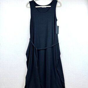 NWT Bryn Walker Black Shirt Dress Womens S Organic Cotton Lagenlook Minimalist